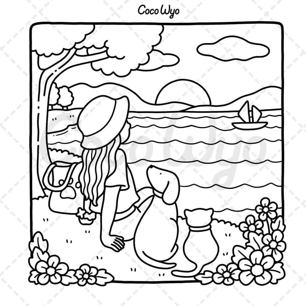 Girl Moments: Coloring Book for Adults and Teens Featuring Cute Cozy Daily Activities for Relaxation (Cozy Spaces Coloring)
