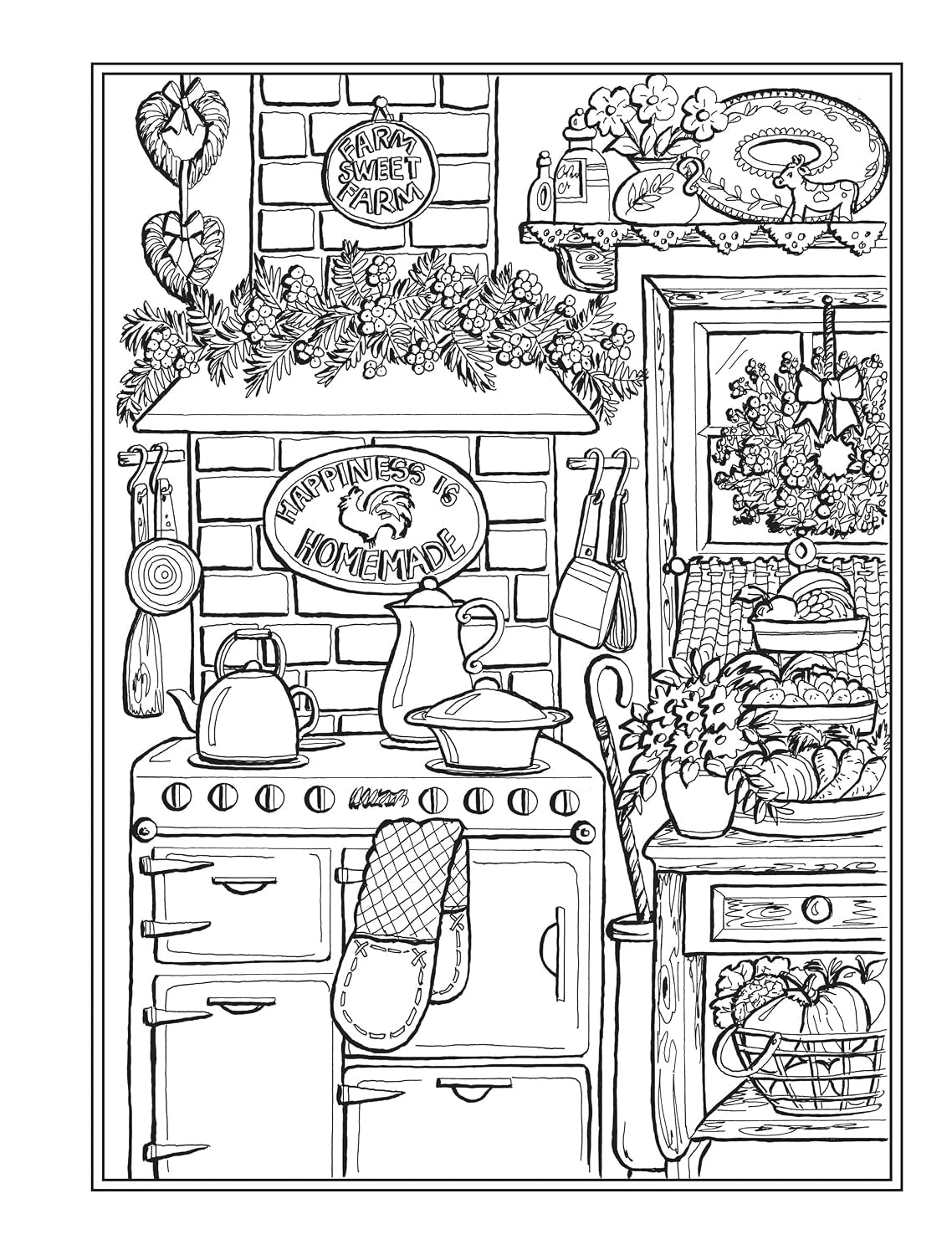 Creative Haven Country Farm Scenes Coloring Book: Relax & Find Your True Colors (Adult Coloring Books: in the Country)