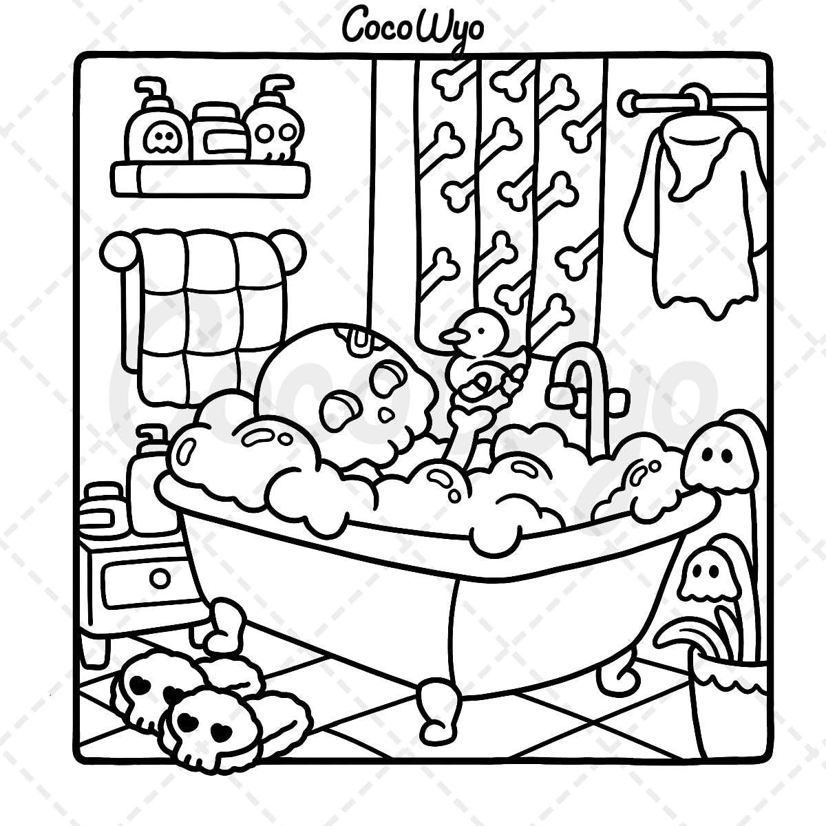 Spooky Cutie: Adorable Creepy Creatures Coloring Book for Cozy Relaxation