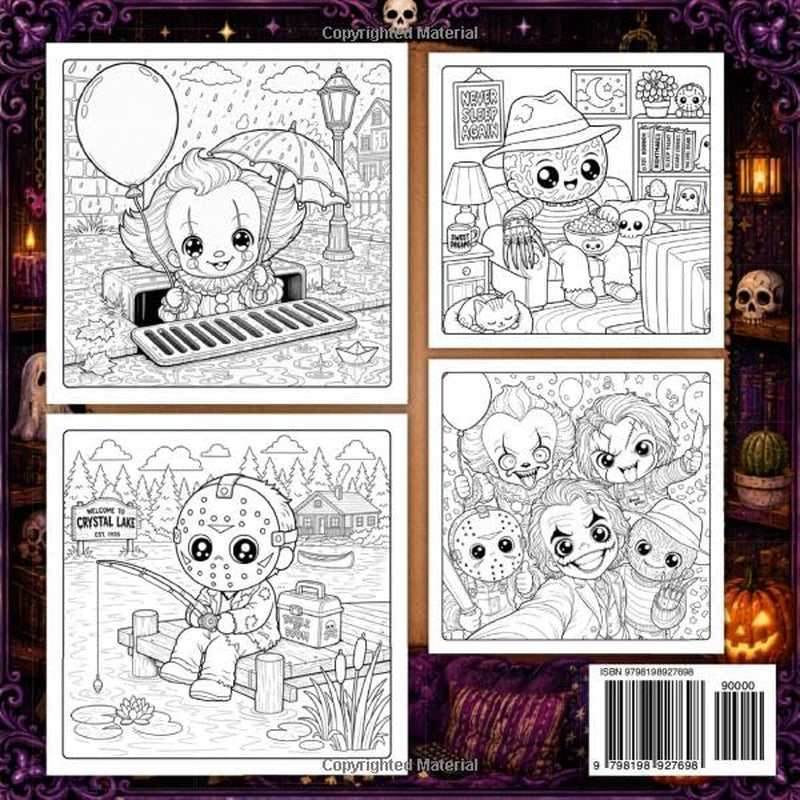 Cutest Serial Killers: a Parody Coloring Book for Adults: a Creepy Cute Adult Coloring Book with Dark Humor, Cozy Horror Vibes, and Adorable Twisted Characters