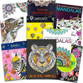 Adult Coloring Book Bundle with 10 Deluxe Coloring Books for Adults and Teens (Over 250 Stress Relieving Patterns).