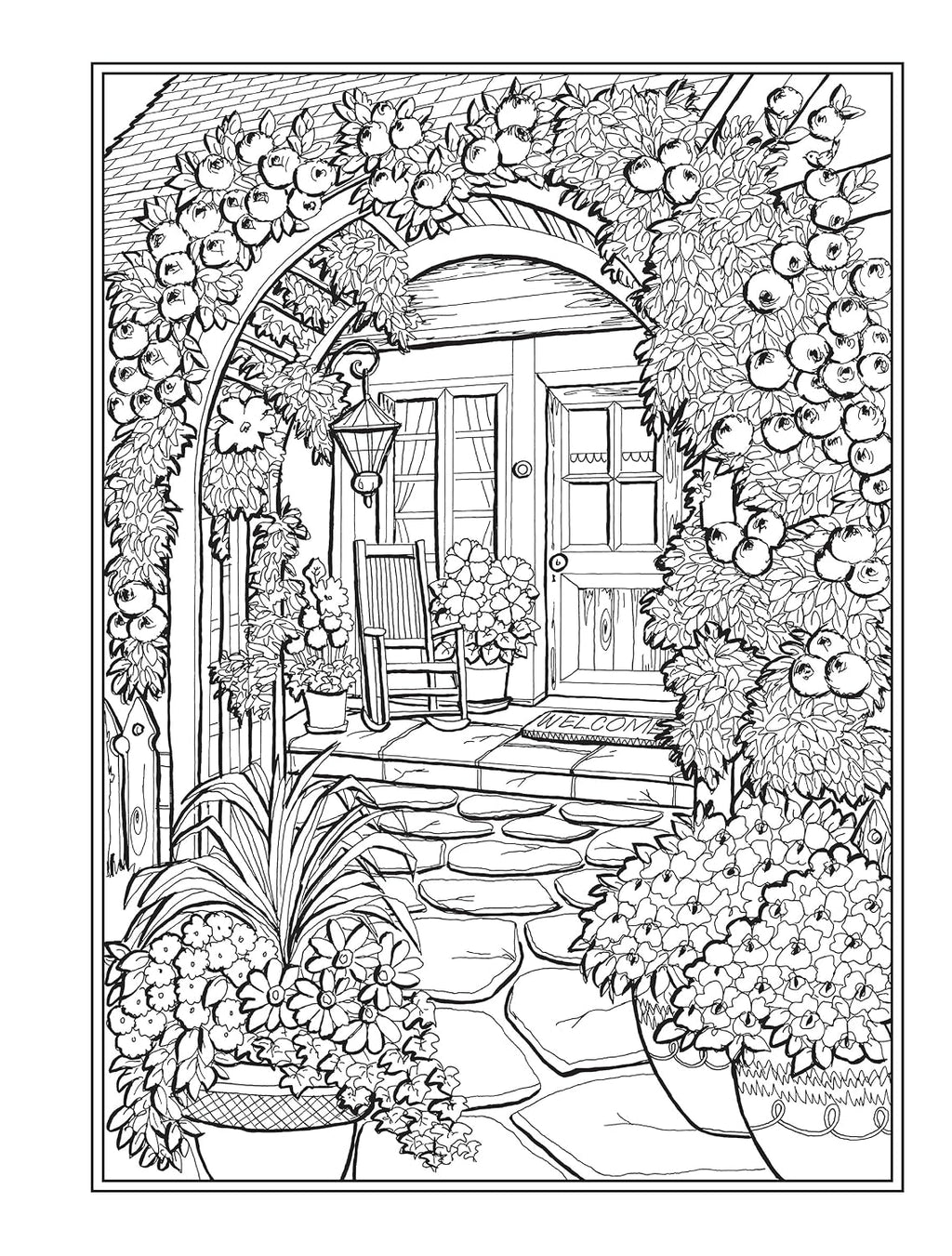 Creative Haven Country Gardens Coloring Book (Adult Coloring Books: in the Country)