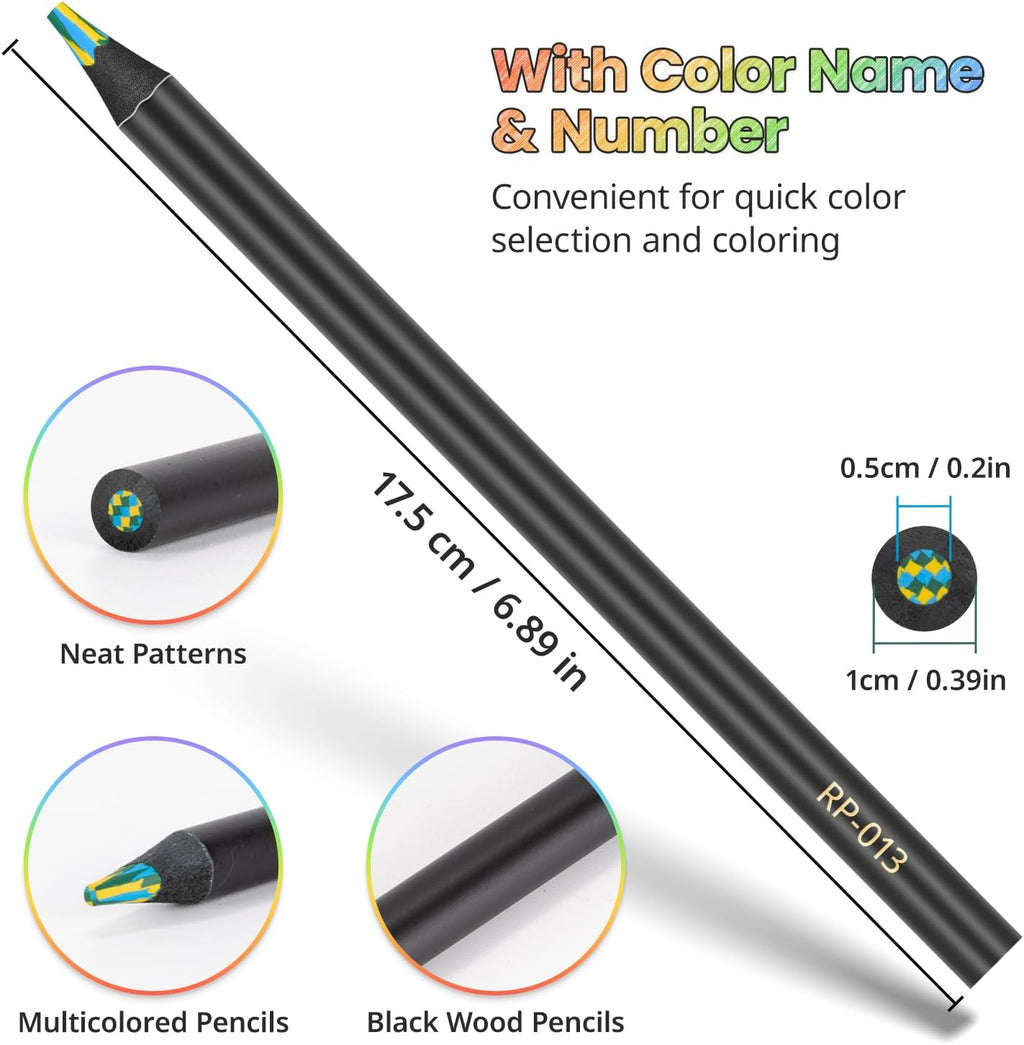 Stocking Stuffers, Art Supplies, 12 Rainbow Colored Pencils