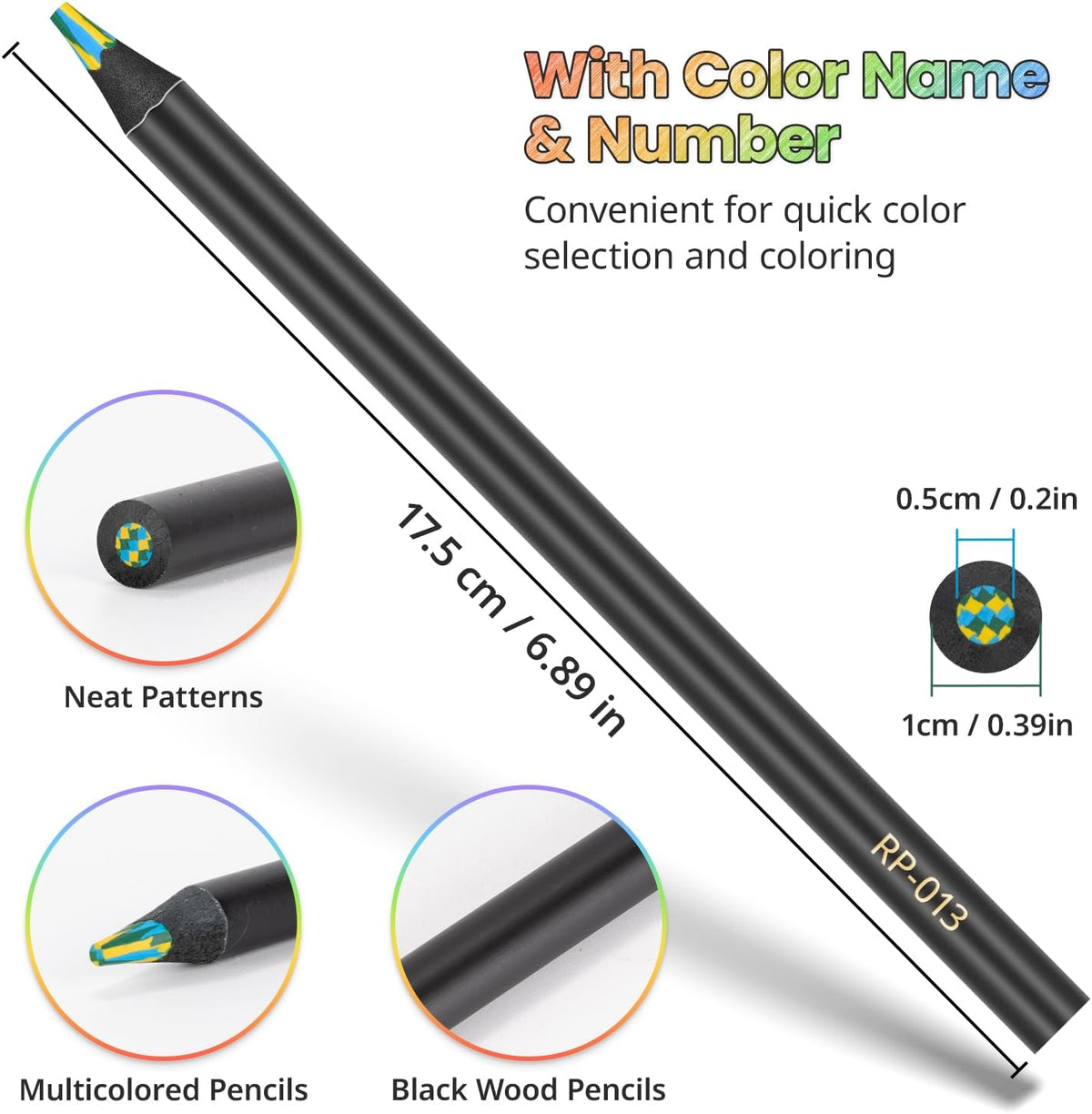 Stocking Stuffers, Art Supplies, 12 Rainbow Colored Pencils