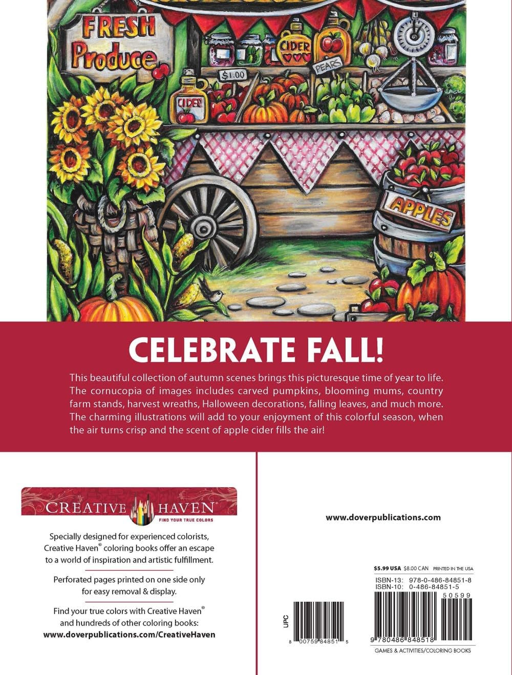Creative Haven Autumn Charm Coloring Book (Adult Coloring Books: Seasons)