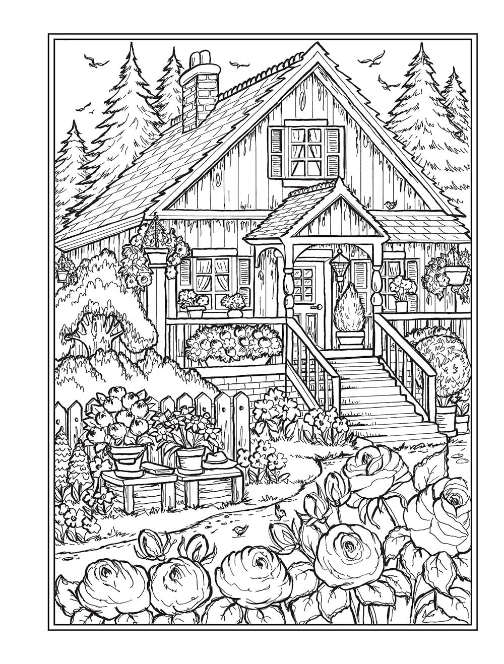 Creative Haven Small-Town Charm Coloring Book (Adult Coloring Books: in the Country)