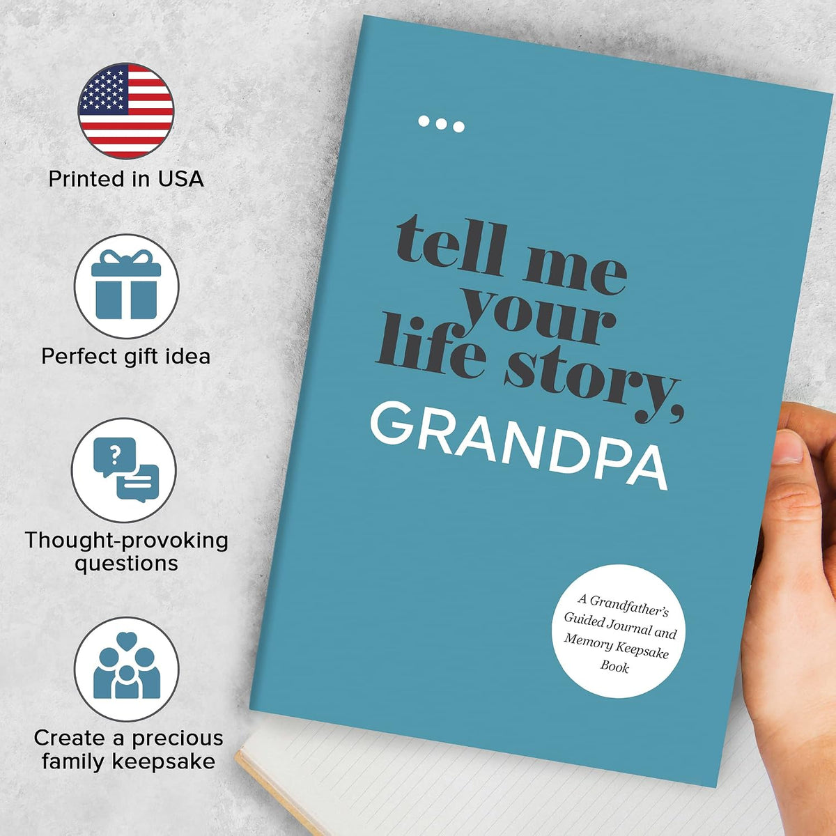 Tell Me Your Life Story, Grandpa: a Grandfather’S Guided Journal and Memory Keepsake Book (Tell Me Your Life Story® Series Books)