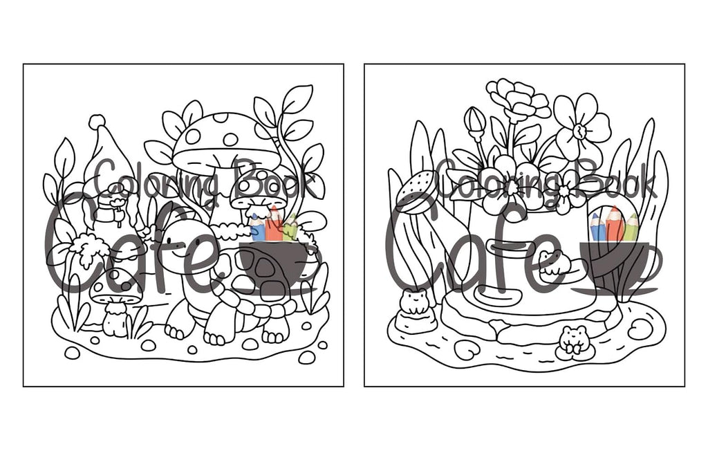 Enchanting Tiny Gardens: A Whimsical Coloring Adventure for Adults and Teens