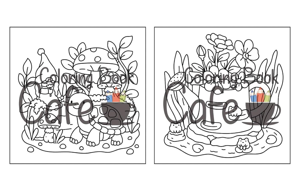 Enchanting Tiny Gardens: A Whimsical Coloring Adventure for Adults and Teens