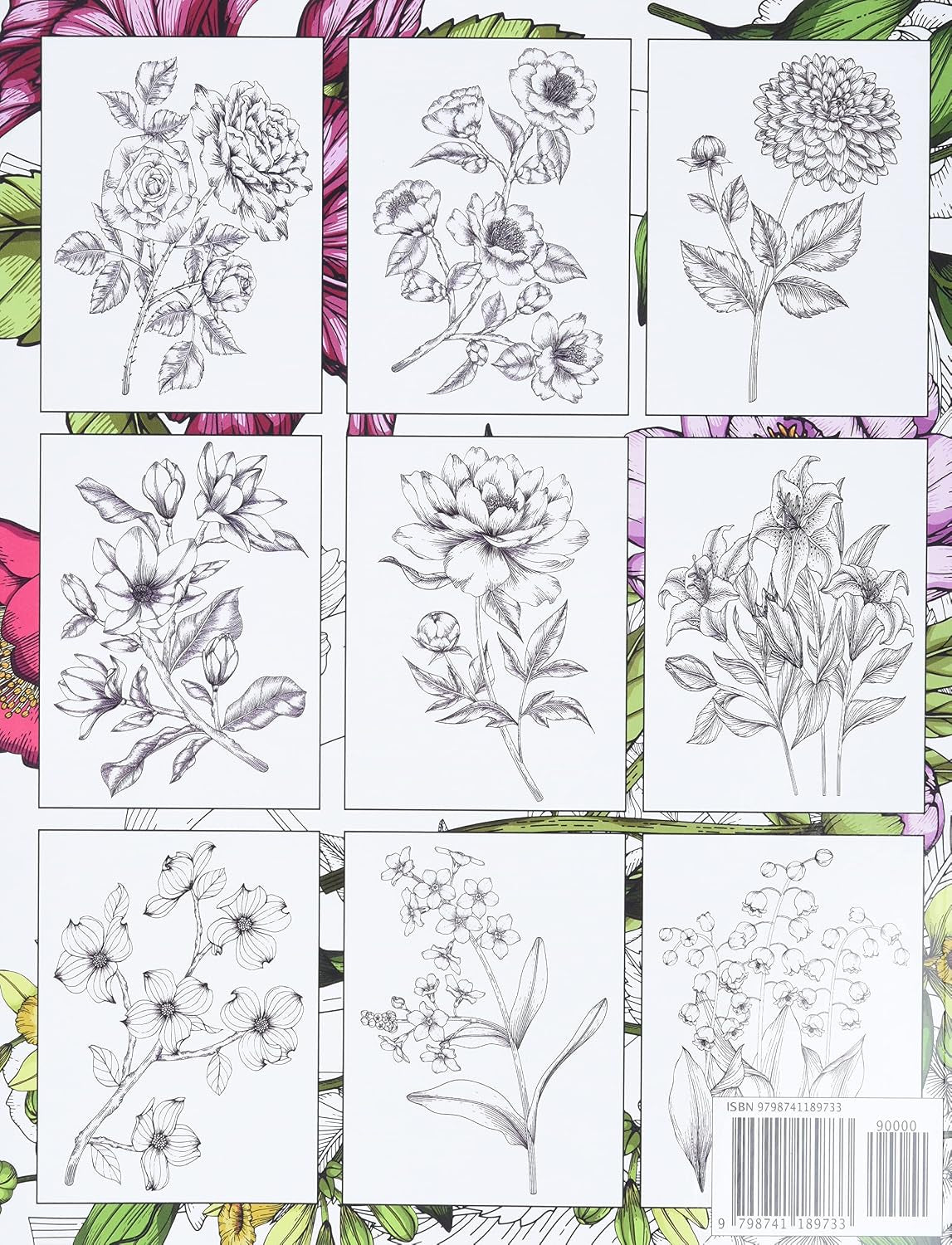 Bloom Adult Coloring Book: Beautiful Flower Garden Patterns and Botanical Floral Prints | over 50 Designs of Relaxing Nature and Plants to Color