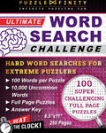 Ultimate Word Search Challenge: Hard Wordsearches for Extreme Puzzle Lovers with 100 Words per Puzzle & 10,000 Rare Words - Challenging & Difficult Word Search Book for Adults & Smart Teens