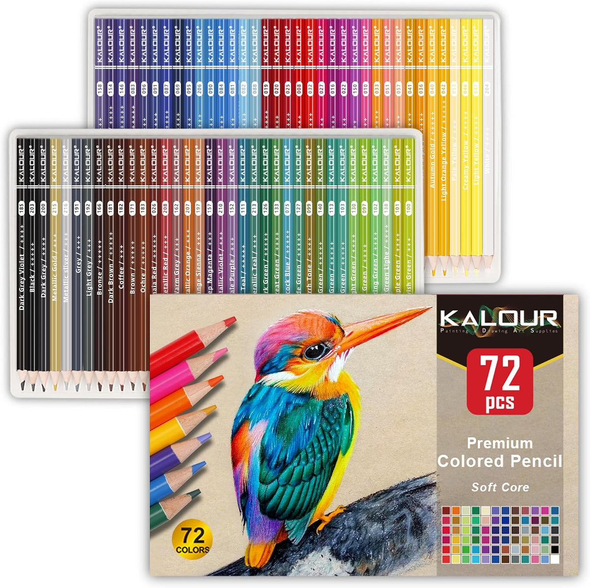 72 Count Colored Pencils for Adult Coloring Books