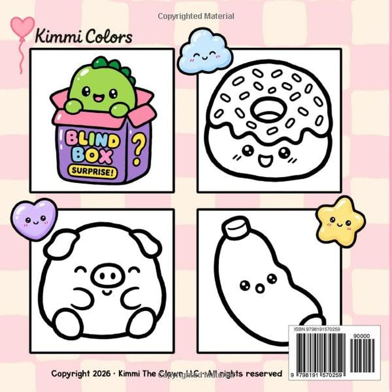 Squishy Cuties: Bold & Easy Coloring Book | 50 Adorable Squishy Toys Featuring Cute Animals, Sweet Treats, Food Friends & Jelly Cubes | Bold & Simple ... for Relaxation, Stress Relief & Creativity