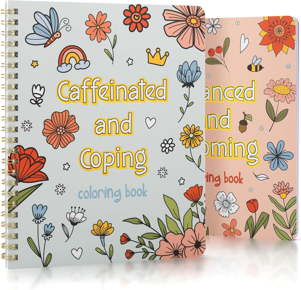 Beautiful Adult Coloring Book Set of 2 for Relaxation - Sassy and Funny