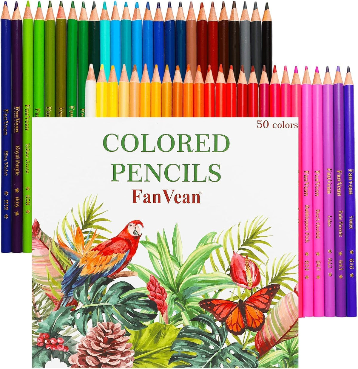Colored Pencils for Adult Coloring Book 50 Count Color Pencil Set