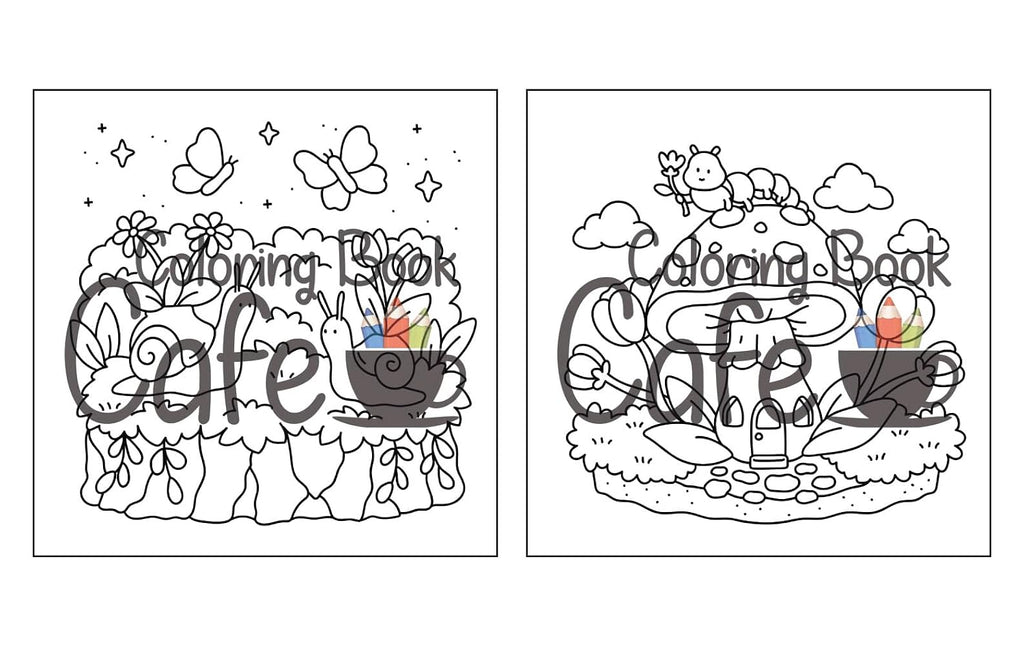 Enchanting Tiny Gardens: A Whimsical Coloring Adventure for Adults and Teens