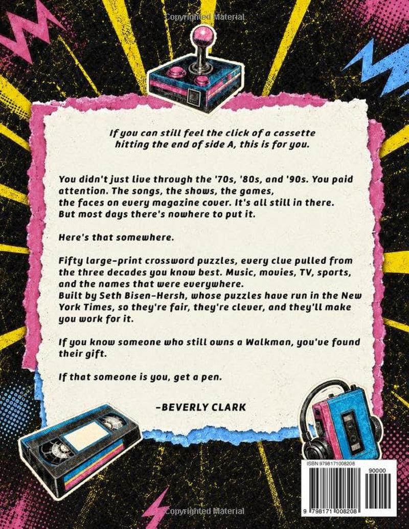 The Gen X Crossword Puzzle Book for Adults: Stay Sharp with 50 Large Print Easy to Medium Puzzles for 70S, 80S & 90S Survivors | Music, Movies, History, Sports, TV & Trivia (Gifts for Women & Men)