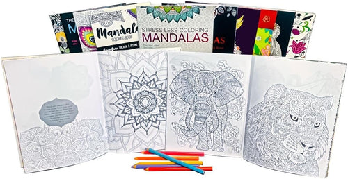 ™ 12 Pack Adult Coloring Book Super Set - Bundle with 12 Adult Coloring Books for Women, Men Featuring Mandalas and More | Advanced Coloring Books Bulk