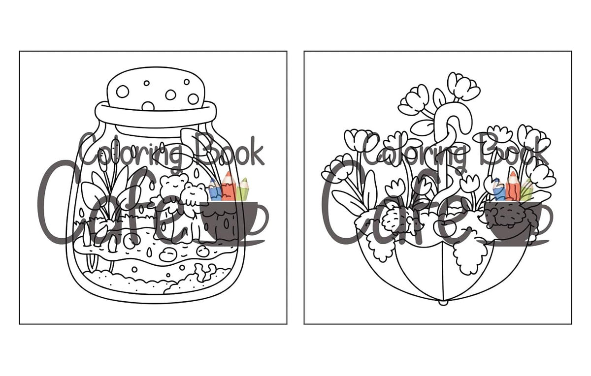 Enchanting Tiny Gardens: A Whimsical Coloring Adventure for Adults and Teens