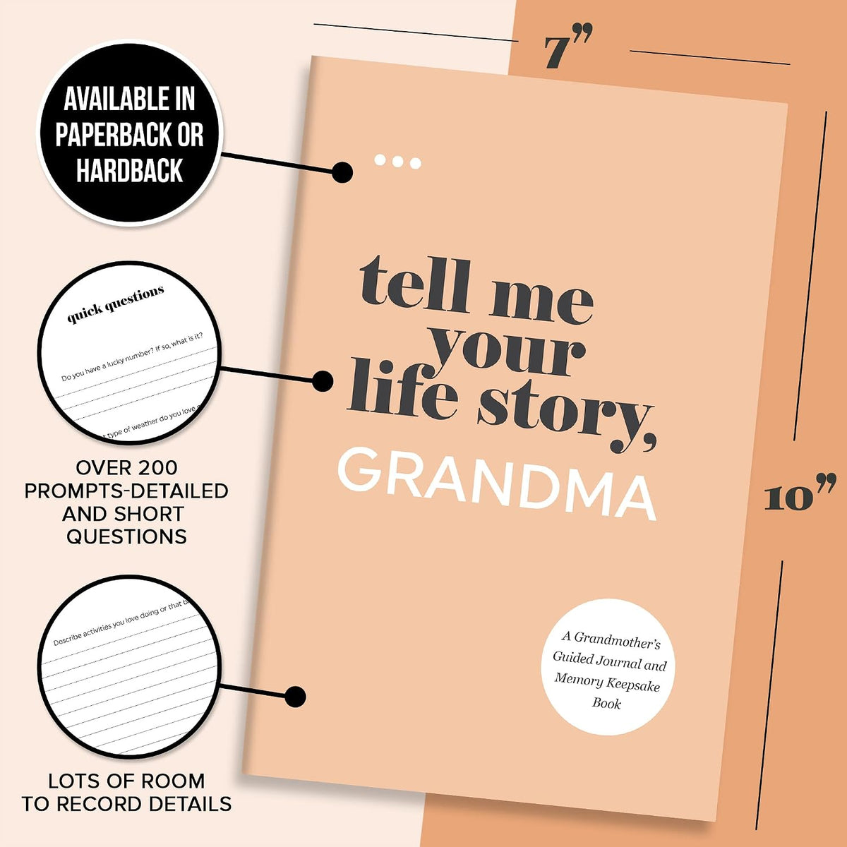 Tell Me Your Life Story, Grandma: a Grandmother’S Guided Journal and Memory Keepsake Book (Tell Me Your Life Story® Series Books)