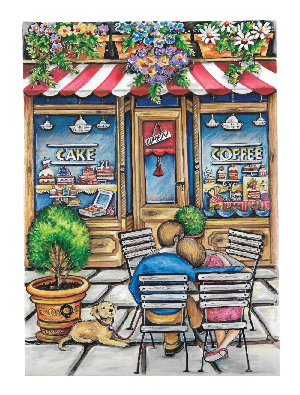 Creative Haven Romantic Country Scenes Coloring Book: Lovely Picnic Spots, Lakeside Canoes, Scenic Gardens, and Cozy Couples for Relaxation and Stress Relief (Adult Coloring Books: in the Country)