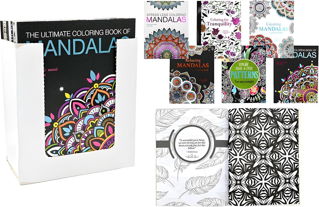 Adult Coloring Book Bundle with 10 Deluxe Coloring Books for Adults and Teens (Over 250 Stress Relieving Patterns).