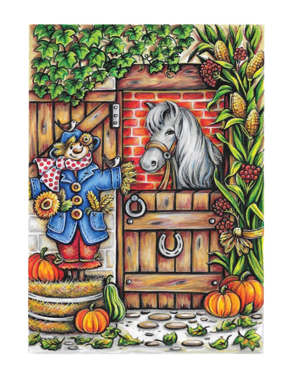 Creative Haven Autumn Charm Coloring Book (Adult Coloring Books: Seasons)