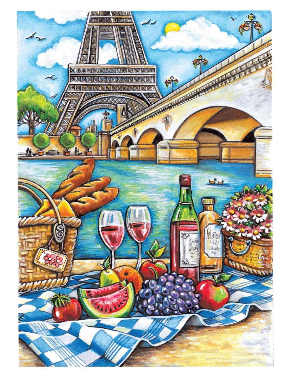 Creative Haven Wish You Were Here! Coloring Book (Adult Coloring Books: World & Travel)