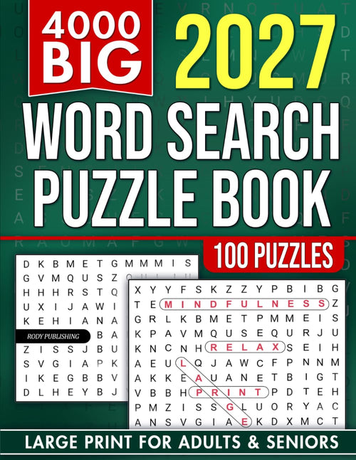 4000 Big Word Search Book for Adults and Seniors with 100 Puzzles: Large Print Wordfind to Sharpen Focus, Boost Vocabulary & Relax (The Perfect Gift for Puzzle Lovers) (Gifts for Men & Women)