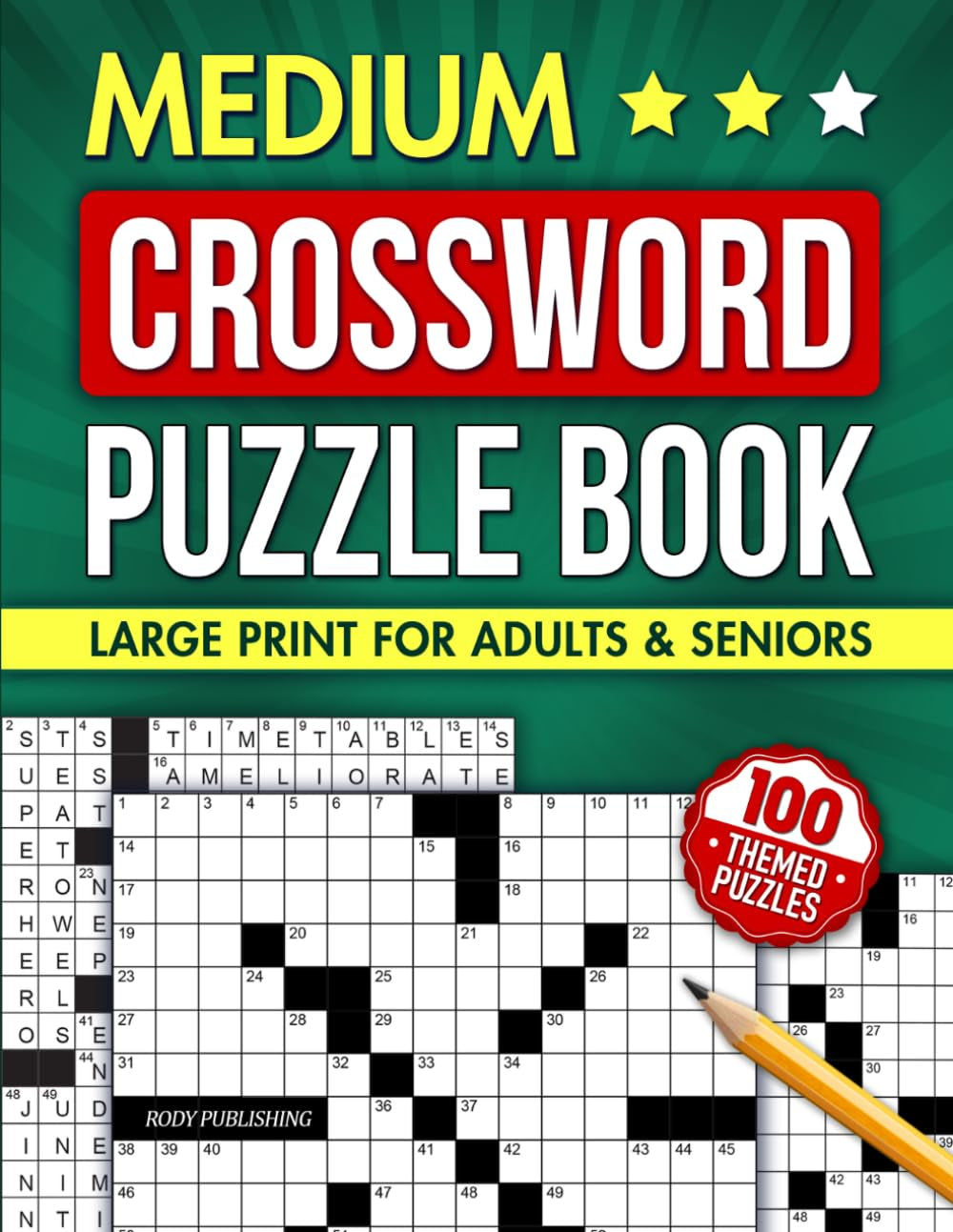 Medium-Difficulty Crossword Puzzle Book for Adults and Seniors with 100 Themed Puzzles: Sharpen Your Mind with Topic-Based Challenges for ... for Puzzle Lover) (Gifts for Men & Women)