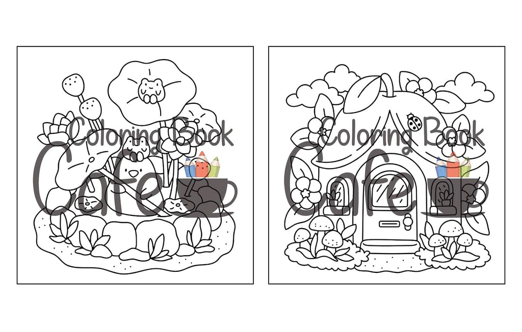 Enchanting Tiny Gardens: A Whimsical Coloring Adventure for Adults and Teens