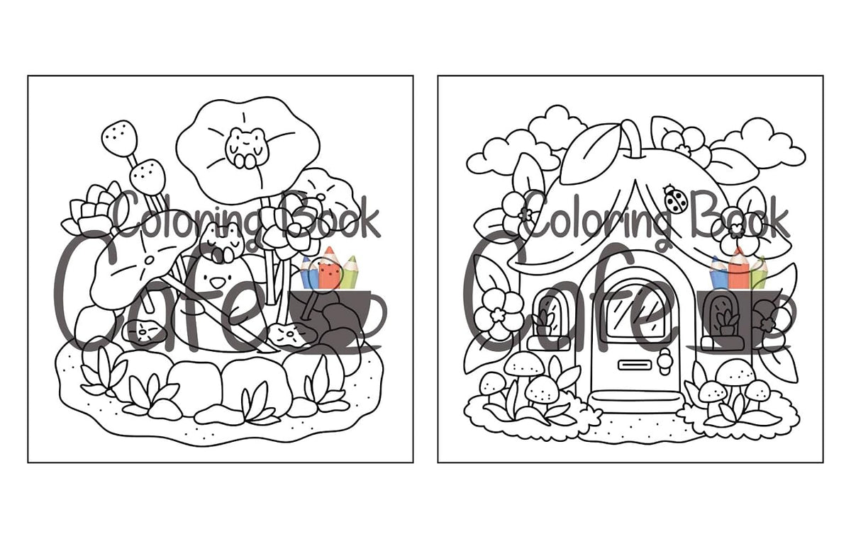 Enchanting Tiny Gardens: A Whimsical Coloring Adventure for Adults and Teens