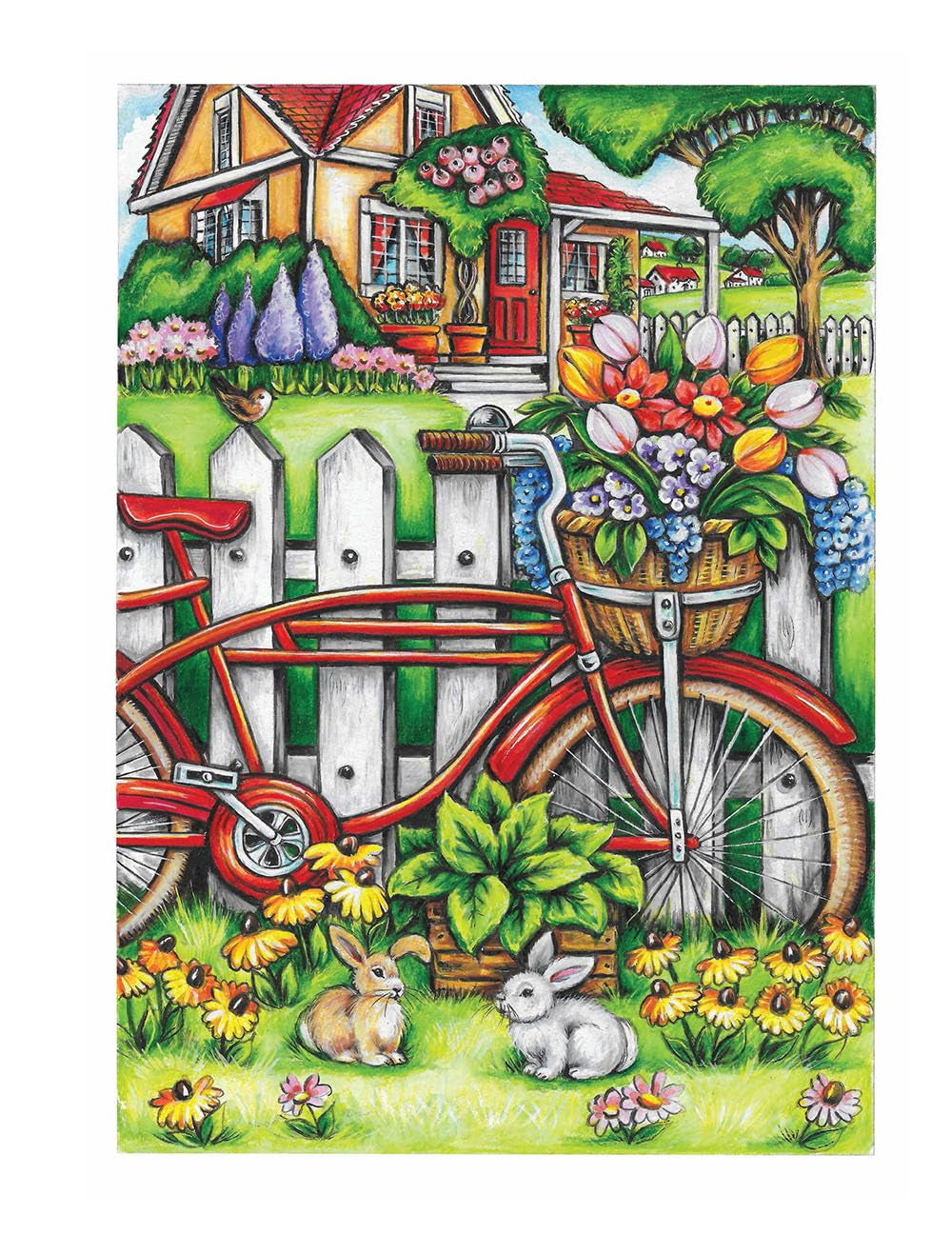 Creative Haven Small-Town Charm Coloring Book (Adult Coloring Books: in the Country)