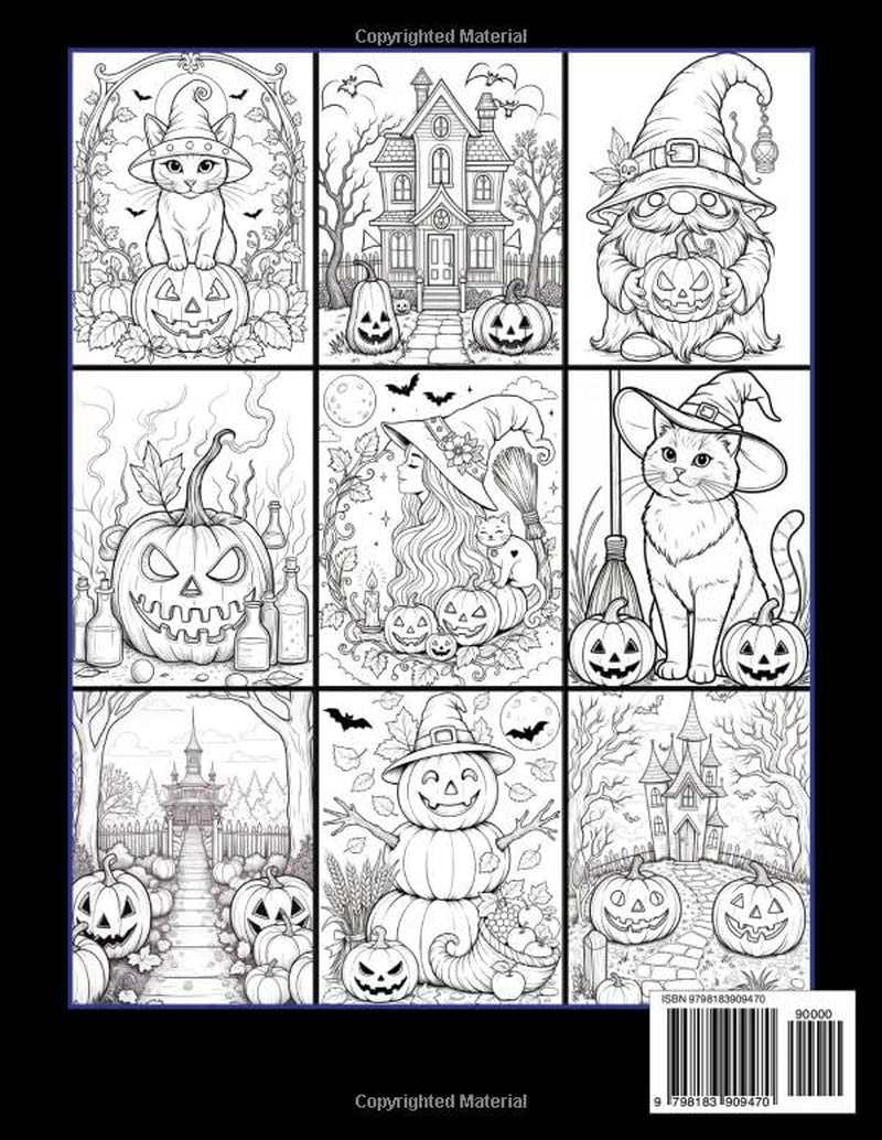 New 2026 Halloween Adult Coloring Book: 50 Spooky Halloween-Themed Large Print Coloring Pages for Adults and Seniors I Autumn Fall Halloween Fantasy Designs for Relaxation