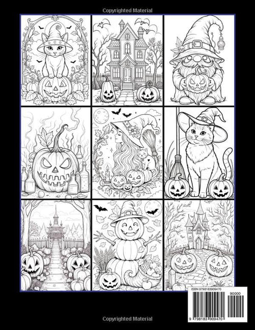 New 2026 Halloween Adult Coloring Book: 50 Spooky Halloween-Themed Large Print Coloring Pages for Adults and Seniors I Autumn Fall Halloween Fantasy Designs for Relaxation