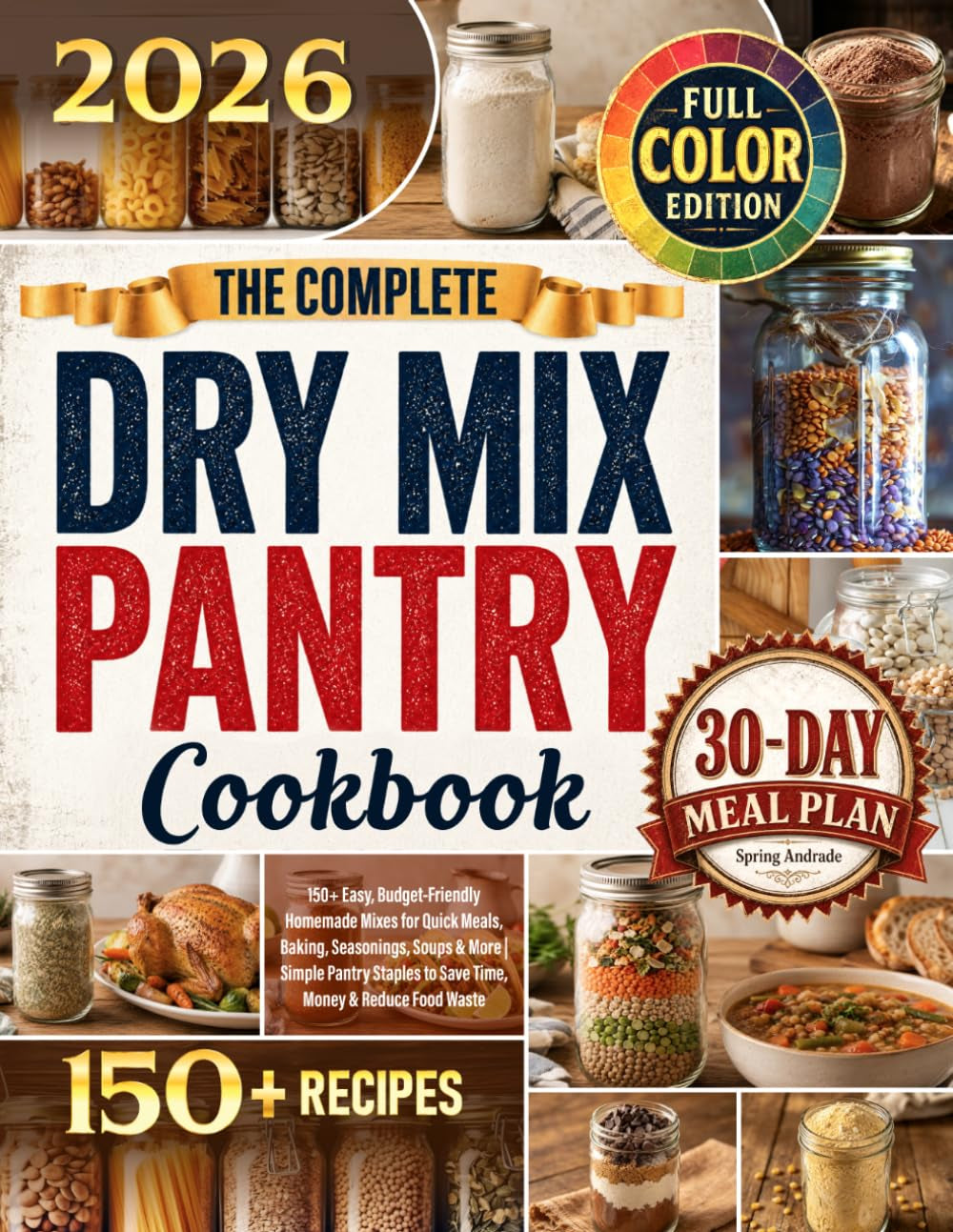 The Complete Dry Mix Pantry Cookbook: 150+ Easy, Budget-Friendly Homemade Mixes for Quick Meals, Baking, Seasonings, Soups & More | Simple Pantry Staples to save Time, Money & Reduce Food Waste