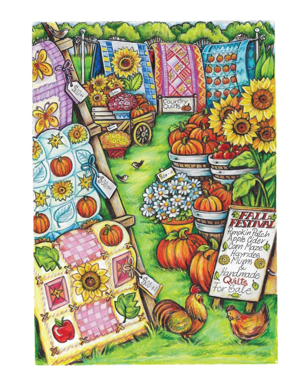 Creative Haven Autumn Harvest Coloring Book (Adult Coloring Books: Seasons)