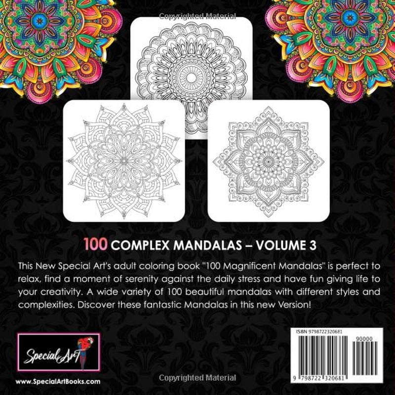 100 Magnificent Mandalas: an Adult Coloring Book with More than 100 Beautiful and Relaxing Mandalas for Stress Relief and Relaxation. (Volume 3) (Mandalas Coloring Books Collection)