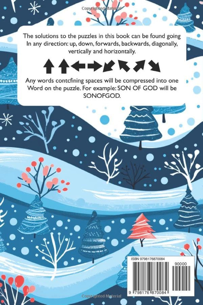 Winter Word Search Puzzles for Adults Large Print: 2400+ Words - Cozy Holiday Fun Themed Word Find Puzzle Book for Seniors and Teens, Christmas Activity Book with Solutions