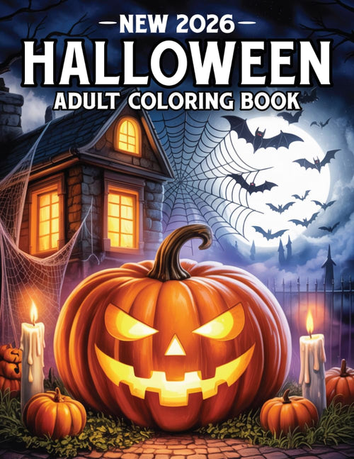New 2026 Halloween Adult Coloring Book: 50 Spooky Halloween-Themed Large Print Coloring Pages for Adults and Seniors I Autumn Fall Halloween Fantasy Designs for Relaxation
