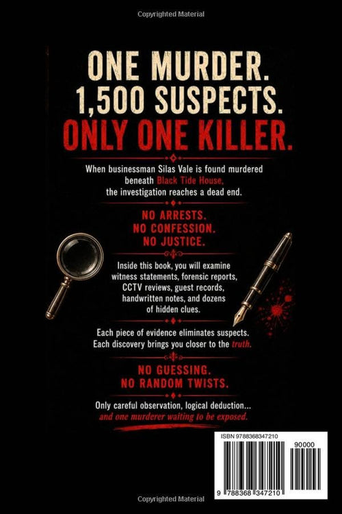 Black Tide House Murder Mystery Puzzle Book: an Interactive Crime Investigation for Adults — Examine Evidence, Decode Hidden Clues, Eliminate Suspects & Catch the Killer