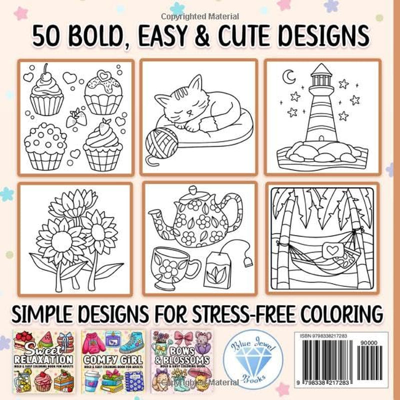 Bold & Easy Adult Coloring Book for Ultimate Relaxation