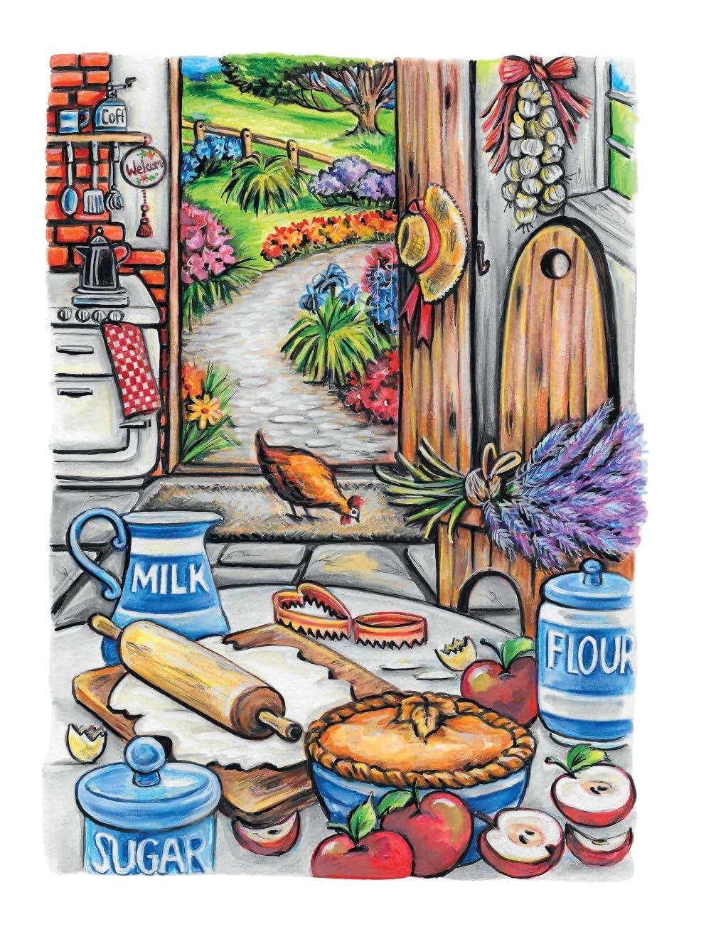 Creative Haven Country Farm Scenes Coloring Book: Relax & Find Your True Colors (Adult Coloring Books: in the Country)