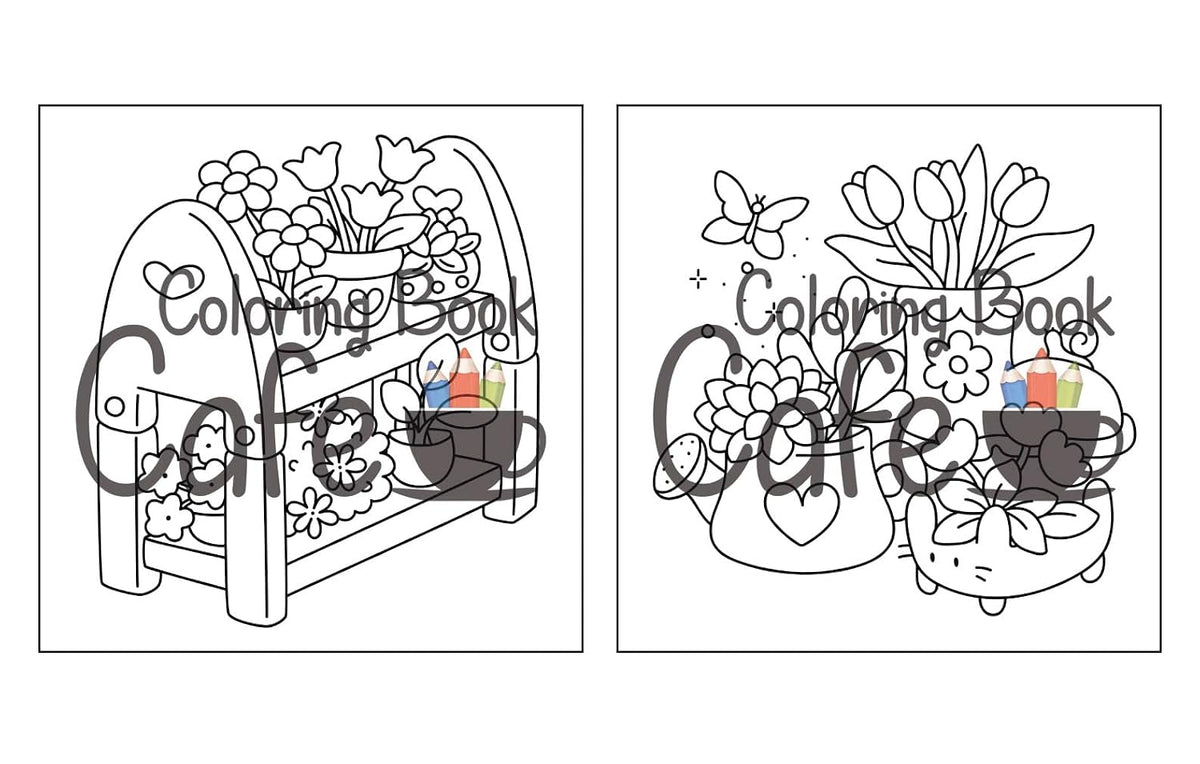 Enchanting Tiny Gardens: A Whimsical Coloring Adventure for Adults and Teens
