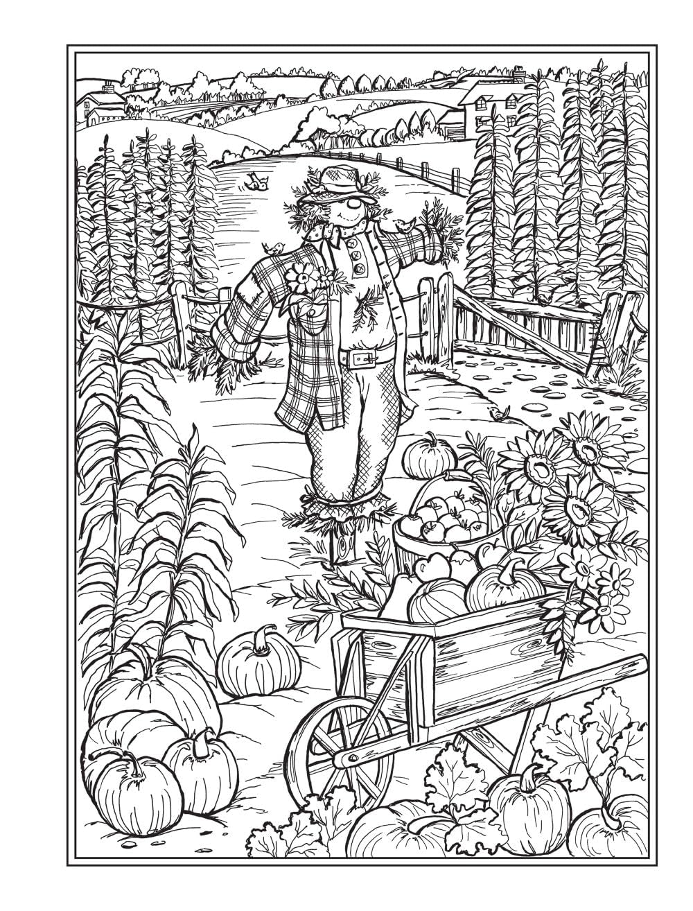 Creative Haven Country Farm Scenes Coloring Book: Relax & Find Your True Colors (Adult Coloring Books: in the Country)