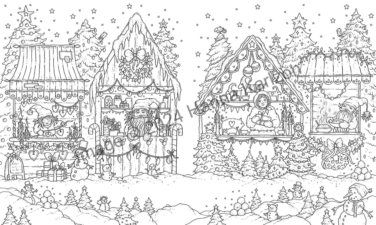 Merry Christmas Coloring Book: Hardcover Adult Coloring Book Featuring Thick, High-Quality Paper