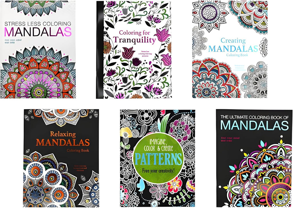 Adult Coloring Book Bundle with 10 Deluxe Coloring Books for Adults and Teens (Over 250 Stress Relieving Patterns).
