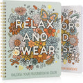 Beautiful Coloring Book Set of 2 for Adult Relaxation with Floral Designs