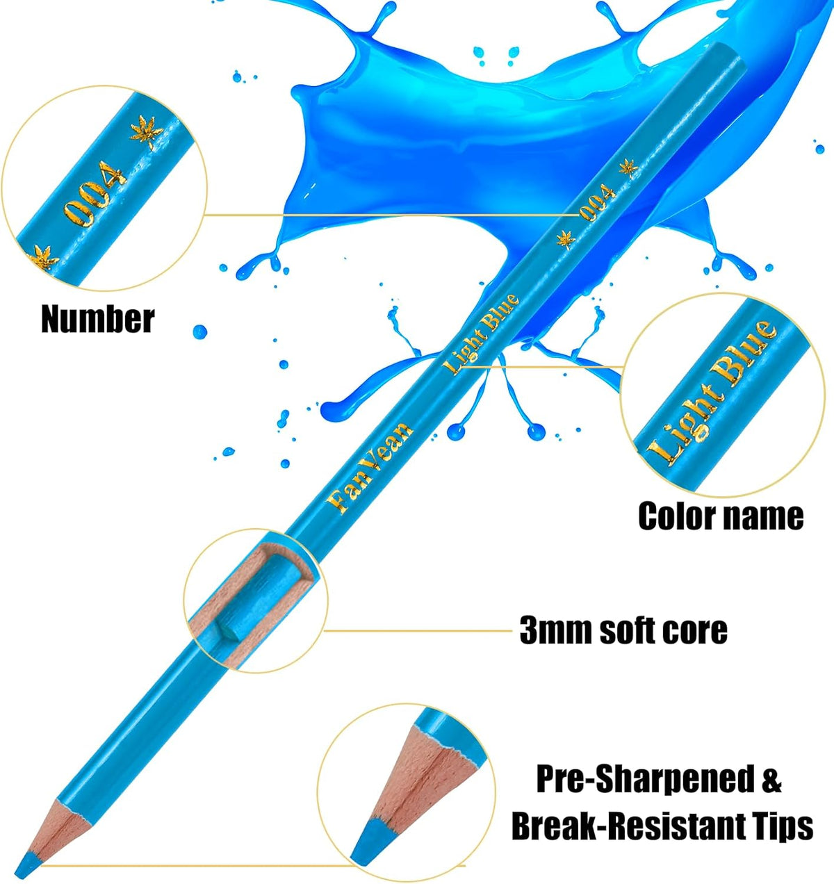 Colored Pencils for Adult Coloring Book 50 Count Color Pencil Set