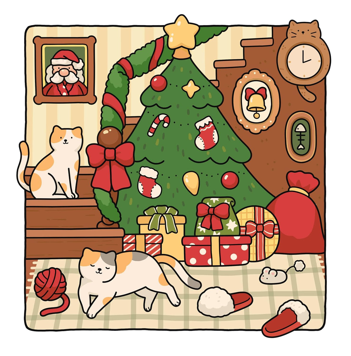 Cozy Christmas: Coloring Book for Adults & Teens with Pet Moments